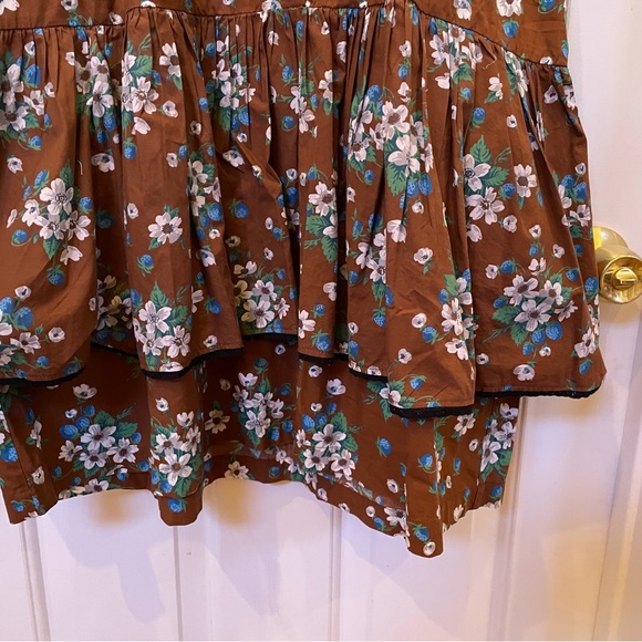 Batsheva Clarice Dress in Brown Lily 16 - Picture 10 of 16